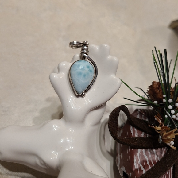 COPY - Latermer stone 925 silver pendant - Picture 5 of 6